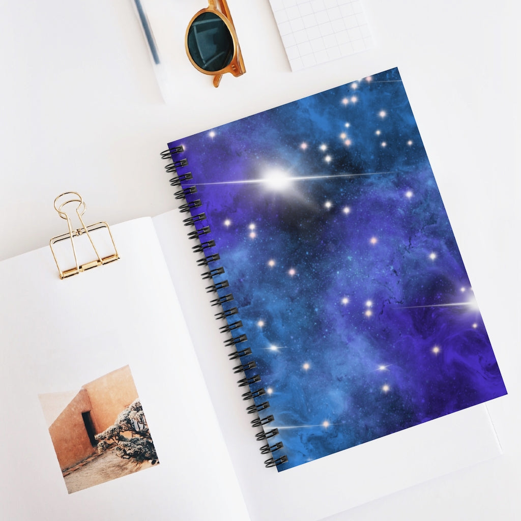 Celestial Cosmic Galaxy Spiral Notebook - Ruled Line