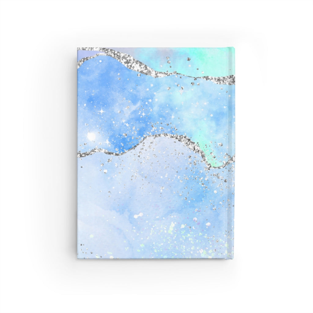 GLITTER WAVE CRYSTAL/OPAL PEARLIZED LOOK JOURNAL - Ruled Line