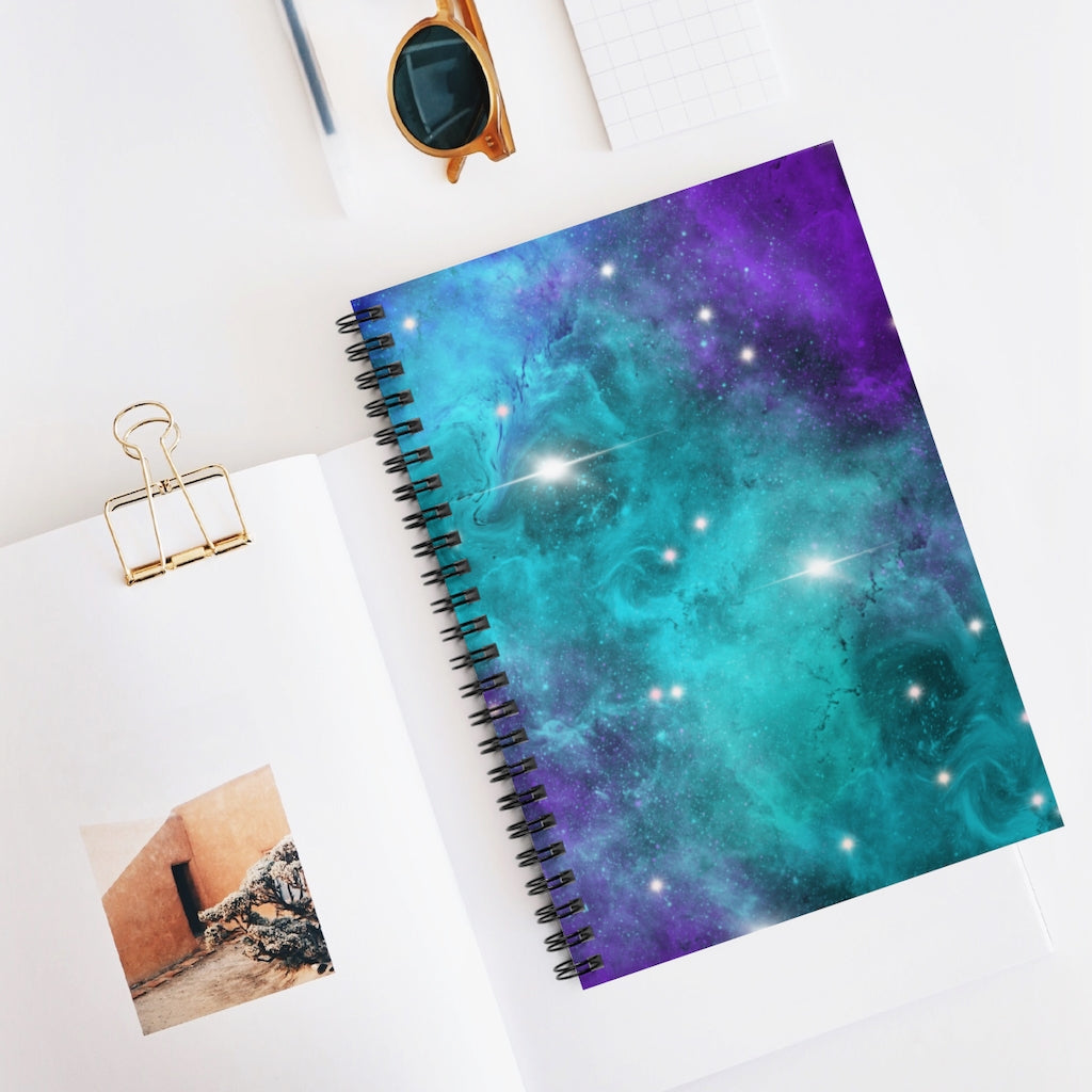 Celestial Cosmic Galaxy Spiral Notebook - Ruled Line