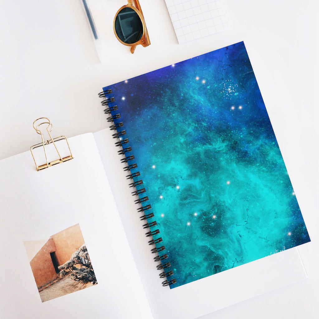 Celestial Cosmic Galaxy Spiral Notebook - Ruled Line