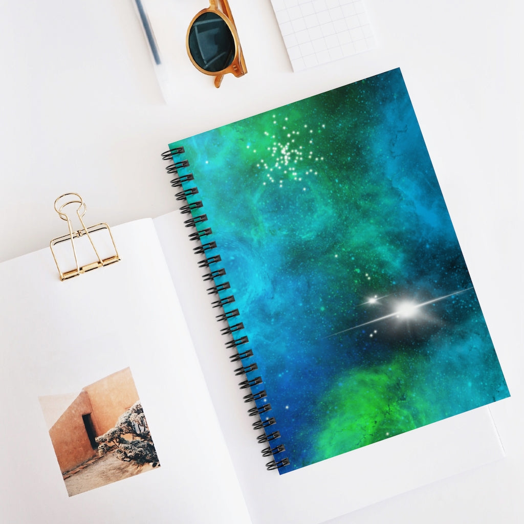 Celestial Cosmic Galaxy Spiral Notebook - Ruled Line