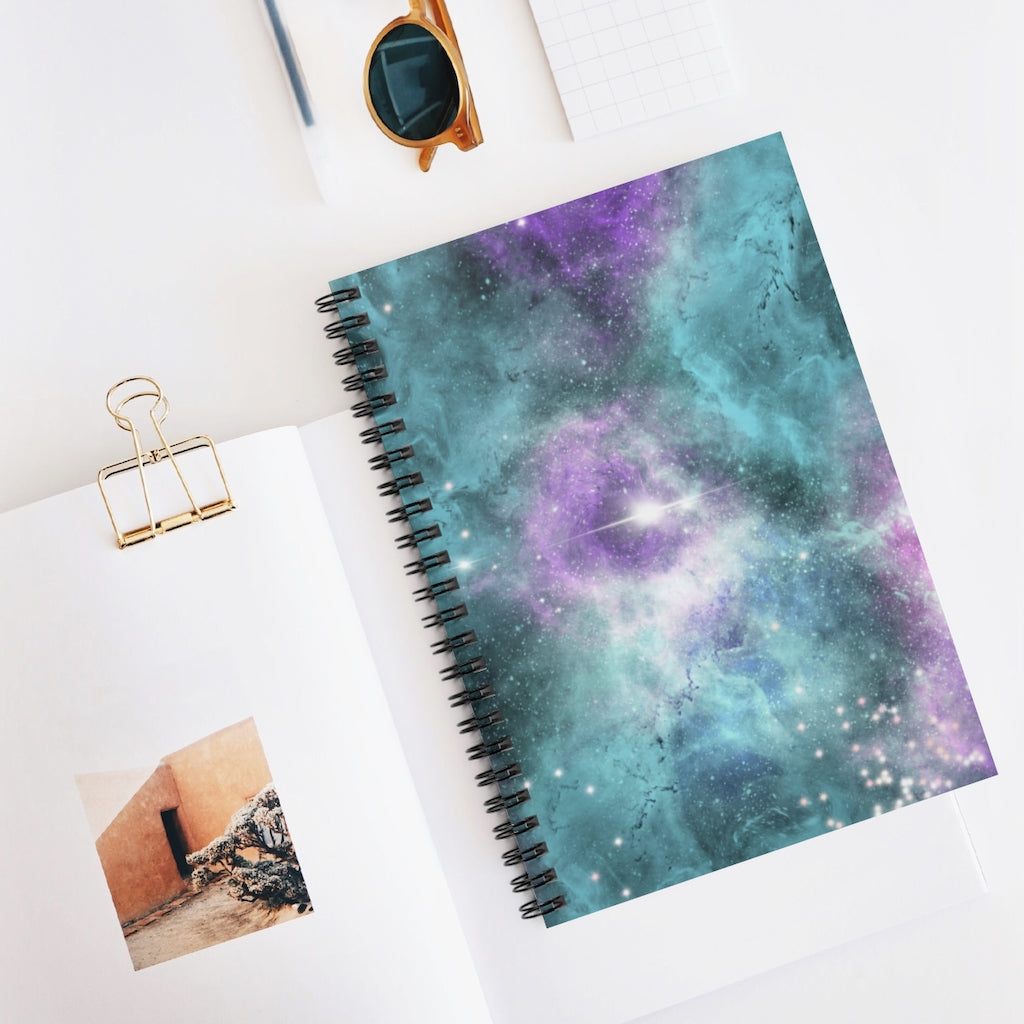 Celestial Cosmic Galaxy Spiral Notebook - Ruled Line