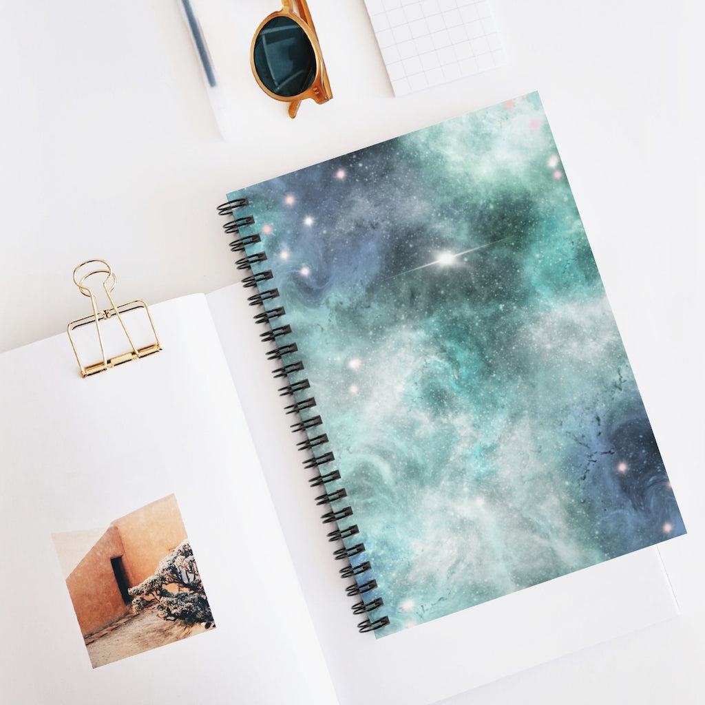 Celestial Cosmic Galaxy Spiral Notebook - Ruled Line