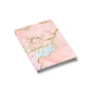 GLITTER WAVE CRYSTAL/PINK PEARLIZED LOOK JOURNAL - Ruled Line