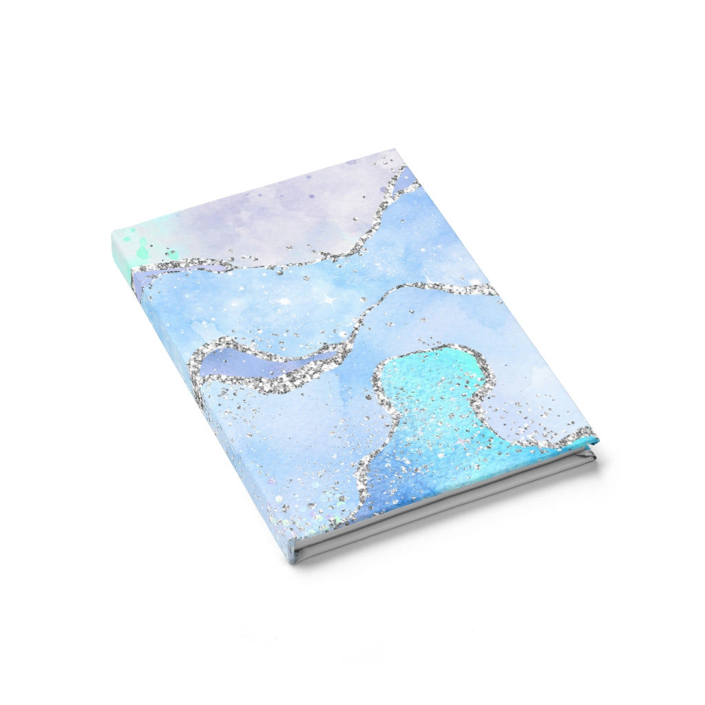 GLITTER WAVE CRYSTAL/OPAL PEARLIZED LOOK JOURNAL - Ruled Line