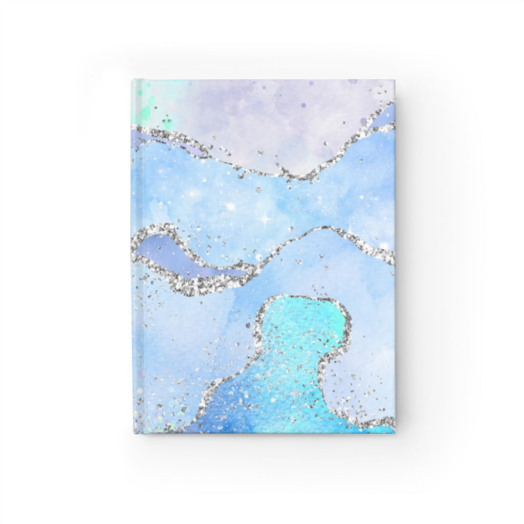 GLITTER WAVE CRYSTAL/OPAL PEARLIZED LOOK JOURNAL - Blank Unlined Pages