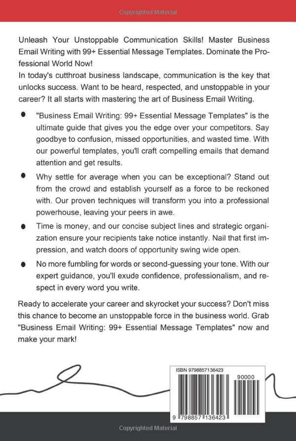 Mail Book Example Business Email Writing: 99+ Essential Message Templates: Unstoppable C ...